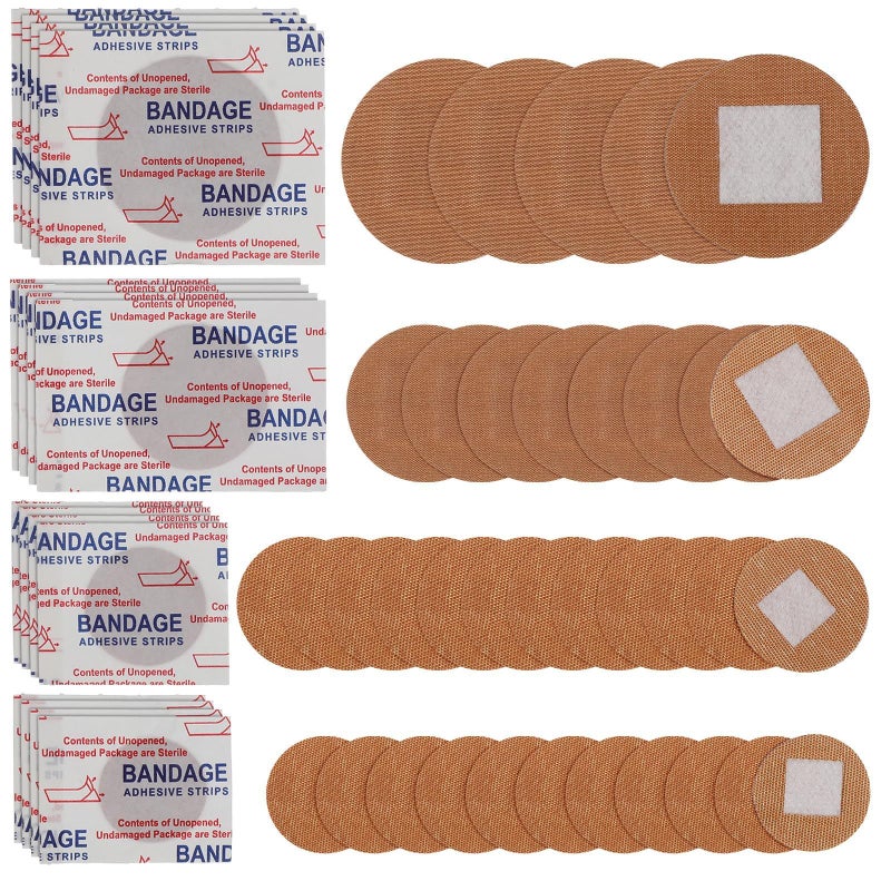 High Adhesive Strength Fabric Round Bandages 25 Each Non Stick Protective Patches - Image 2