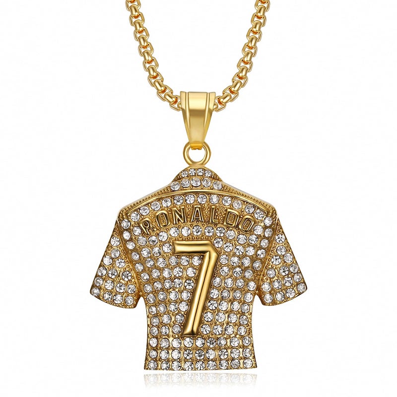 Kalapure Number 7 Soccer Jersey Necklace for Boys, No.7 Soccer Jersey Ball Necklace for Mens, No.7 Jersey Soccer Necklaces for Football Fans - Image 1