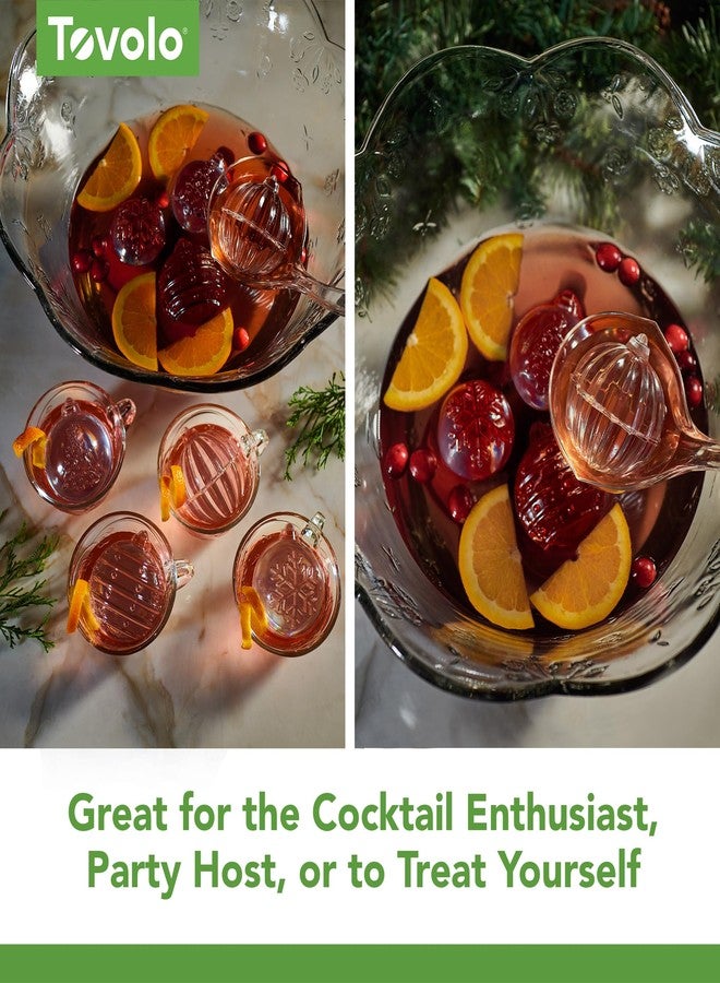 توفولو قوالب ثلج على شكل زينة عيد الميلاد من توفولو، خالية من الروائح ومادة BPA - آمنة للغسل في غسالة الأطباق، مجموعة من 4 قطع، زينة - Image 4