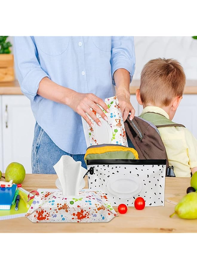 أكس سبرينج حقيبة مناديل سبرينغ وايبس، حقيبة مناديل سفر قابلة لإعادة الاستخدام، موزع مناديل أطفال محمول، حقيبة حمل مناديل مبللة بسحاب، حامل مناديل خفيف الوزن قابل لإعادة التعبئة لحقيبة الحفاضات وعربة الأطفال والسيارة والمنزل والسفر - Image 4