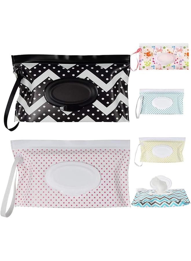 أكس سبرينج حقيبة مناديل سبرينغ وايبس، حقيبة مناديل سفر قابلة لإعادة الاستخدام، موزع مناديل أطفال محمول، حقيبة حمل مناديل مبللة بسحاب، حامل مناديل خفيف الوزن قابل لإعادة التعبئة لحقيبة الحفاضات وعربة الأطفال والسيارة والمنزل والسفر - Image 1