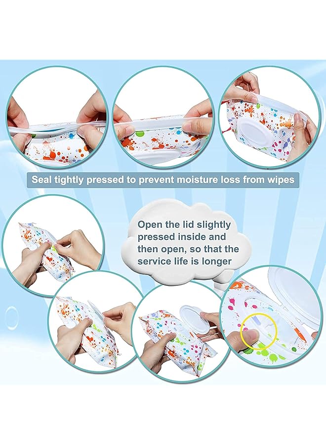 أكس سبرينج حقيبة مناديل سبرينغ وايبس، حقيبة مناديل سفر قابلة لإعادة الاستخدام، موزع مناديل أطفال محمول، حقيبة حمل مناديل مبللة بسحاب، حامل مناديل خفيف الوزن قابل لإعادة التعبئة لحقيبة الحفاضات وعربة الأطفال والسيارة والمنزل والسفر - Image 2