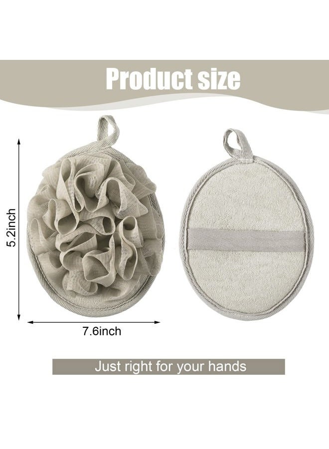 Zopeal 12 Pieces Shower Puff Bath Travel Loofah with Elastic Hand Strap Exfoliating Shower Gift Bulk Washable Loofah Mesh Sponges Bath Flower Ball Pad Body Scrubber for Men and Women - Image 2