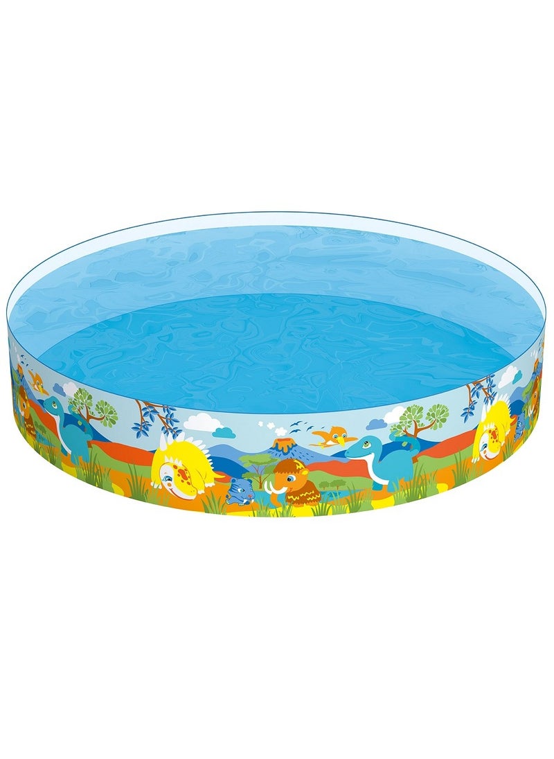 Bestway 55001-Round Swimming Pool for Kids 244x46CM, Fun Dinosaur  - Image 1