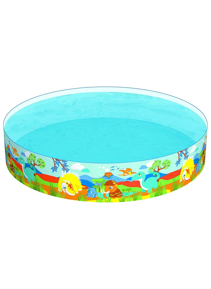 Bestway - 55001-Round Swimming Pool for Kids 244x46CM, Fun Dinosaur - Image 1