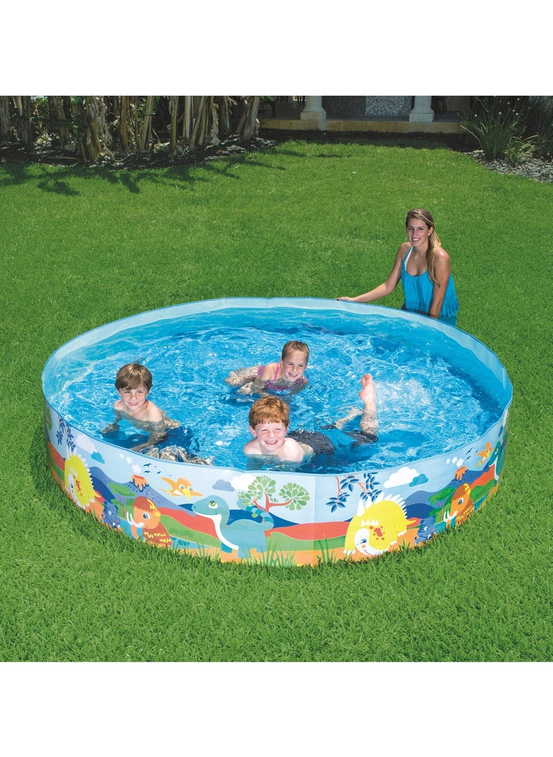 Bestway 55001-Round Swimming Pool for Kids 244x46CM, Fun Dinosaur  - Image 3