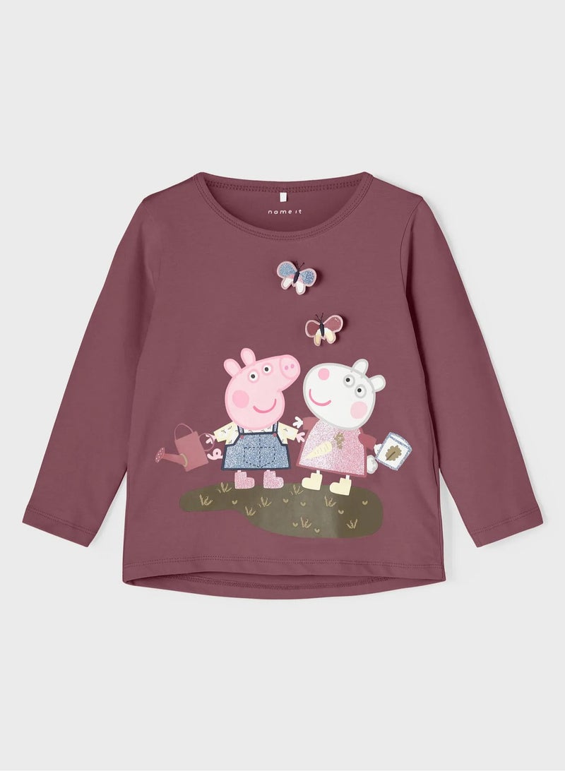 NAME IT Name It Peppa Pig T-Shirt - Crushed Berry  - Image 1