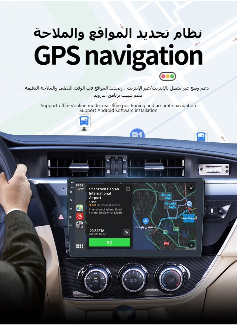 XUTIANZE - Car Stereo Android Double DIN 9 Inch Touchscreen Wireless CarPlay, Android Auto, Wireless Mirror Link | GPS Navigation Radio FM Radio WiFi/BT/USB Input - Image 1