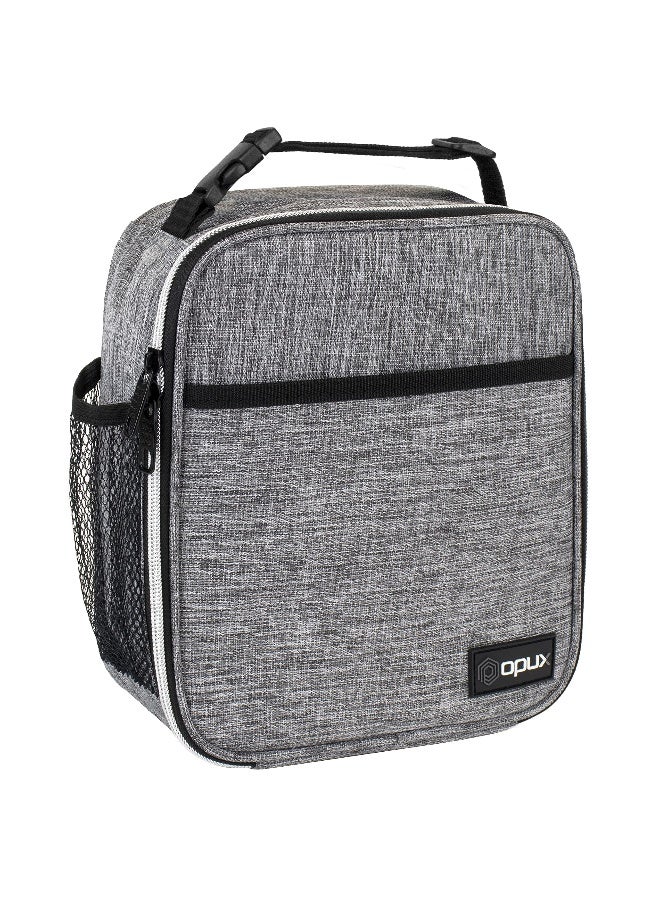 OPUX صندوق غداء معزول فاخر من أوبوكس، حقيبة غداء مدرسية ناعمة للأطفال الأولاد والبنات، دلو غداء صغير مضاد للتسرب للرجال والنساء في العمل، حقيبة غداء قابلة لإعادة الاستخدام ومضغوطة للمكتب للبالغين، رمادي فاتح - Image 1