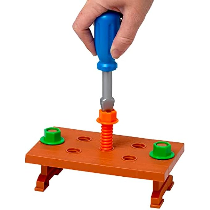 | CLASSIC CHILDREN'S TOOL SET IN CARRY CASE | 14 PIECE, BRIGHTLY COLOURED, PLASTIC TOOL SET IN A STURDY 30CM CARRY CASE | ROLEPLAY TOYS | AGES 3+, YELLOW - Image 3