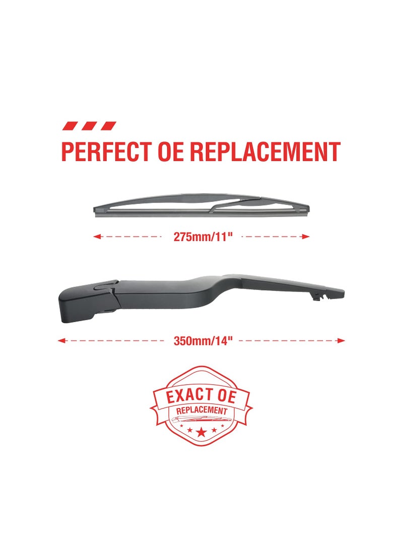 BERG REGEN For Genuine GMC Acadia Saturn Outlook 2007-2012,Rear Windshield Wiper Arm with Blades Kits Assembly, Factory OE Replacement for GM 15276248 15276259, Acadia Denali Back Window Accessories  - Image 4