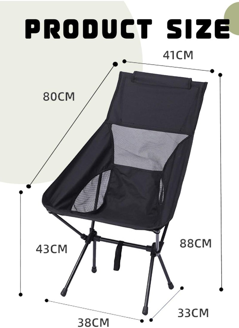 AUTOYSUR Camping Chairs Folding Outdoor Portable Camping Chair Compact Size Portable Chair With Storage Bag for Outdoor Camping,Travel,Beach,Picnic,Festival,Hiking, Backpacking BBQ (Large)  - Image 2