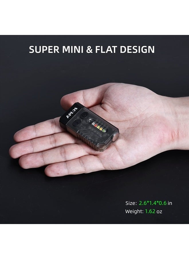 APLOS L02 1000 Lumens Rechargeable Mini EDC Flashlight, 365nm UV Light, Multi-Color Light Source, Small Pocket Keychain Light with Magnetic Base & Beeping Alarm (White)  - Image 5