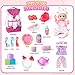 AuntyFey Baby Doll with Accessories Set Baby Dolls Set for Toddler Girls 35 612 Baby Doll Playset Baby Dolls for 5 Year Old Girls Baby Doll Toys Pretend Play ToyBackpack - Image 4