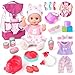 AuntyFey Baby Doll with Accessories Set Baby Dolls Set for Toddler Girls 35 612 Baby Doll Playset Baby Dolls for 5 Year Old Girls Baby Doll Toys Pretend Play ToyBackpack - Image 2