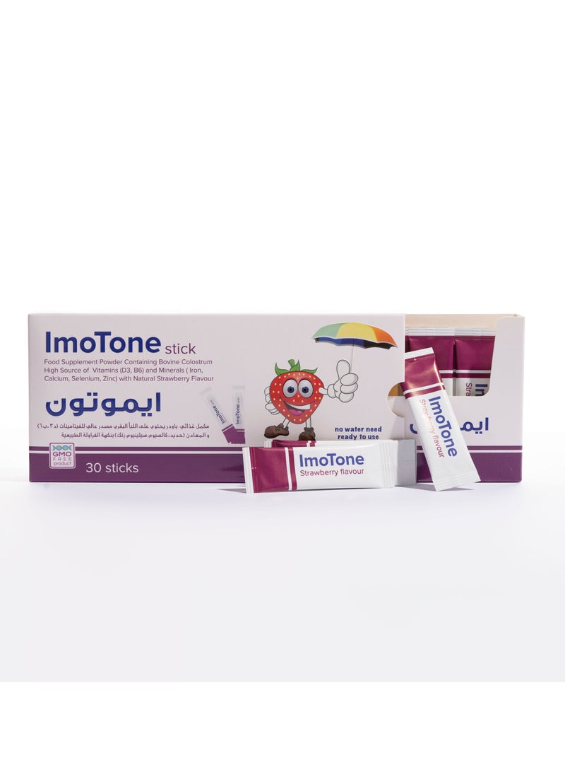 LIFE SOURCES Imotone Strawberry Flovour Dietary Supplement Stick 30-Pieces Set  - Image 5