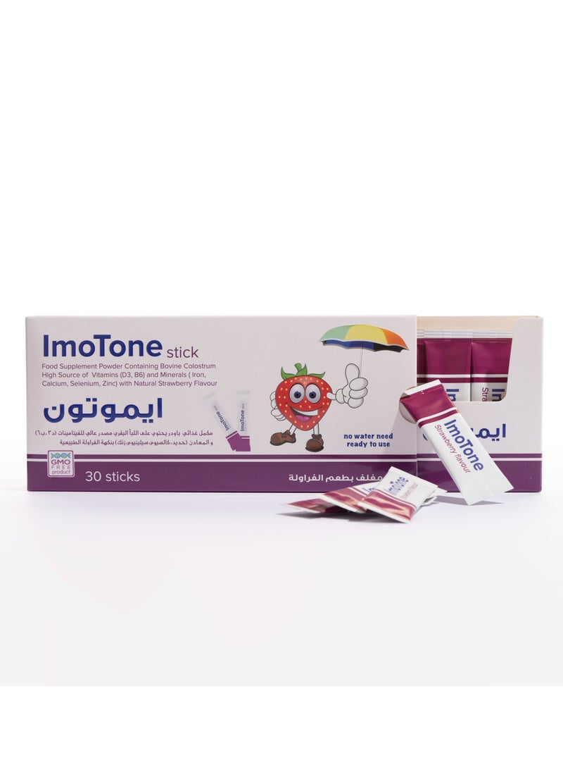LIFE SOURCES Imotone Strawberry Flovour Dietary Supplement Stick 30-Pieces Set  - Image 4