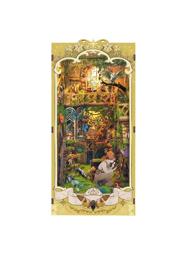 الأزرق جي دبليو Diy كوخ حشرات جديدة ثلاثية الأبعاد ثلاثية الأبعاد مجمعة يدويًا ، زخارف مكتبية ، نموذج عيد ميلاد لعبة - Image 1