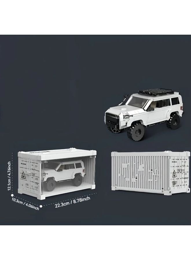 Large Scale 1 32 White Building Blocks Set Off Road Monster Truck Model Kit - Image 4