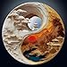 Artipuz 1000 Piece Round Jigsaw Puzzle for Adults Harmony of Yin Yang 266in Diameter Circular Brain Challenge Zen Home Decor for Mindful Relaxation - Image 2