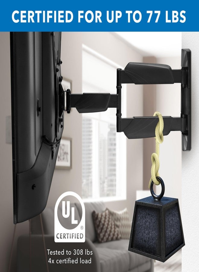 Mount-It! UL Certified Full Motion TV Wall Mount for Most 32-55 Inch Flat Screen TVs, Articulating TV Bracket Max VESA 400x400, Holds up to 308 lbs, Swivel and Tilt Bracket for 32, 42, 55 inch - Image 2