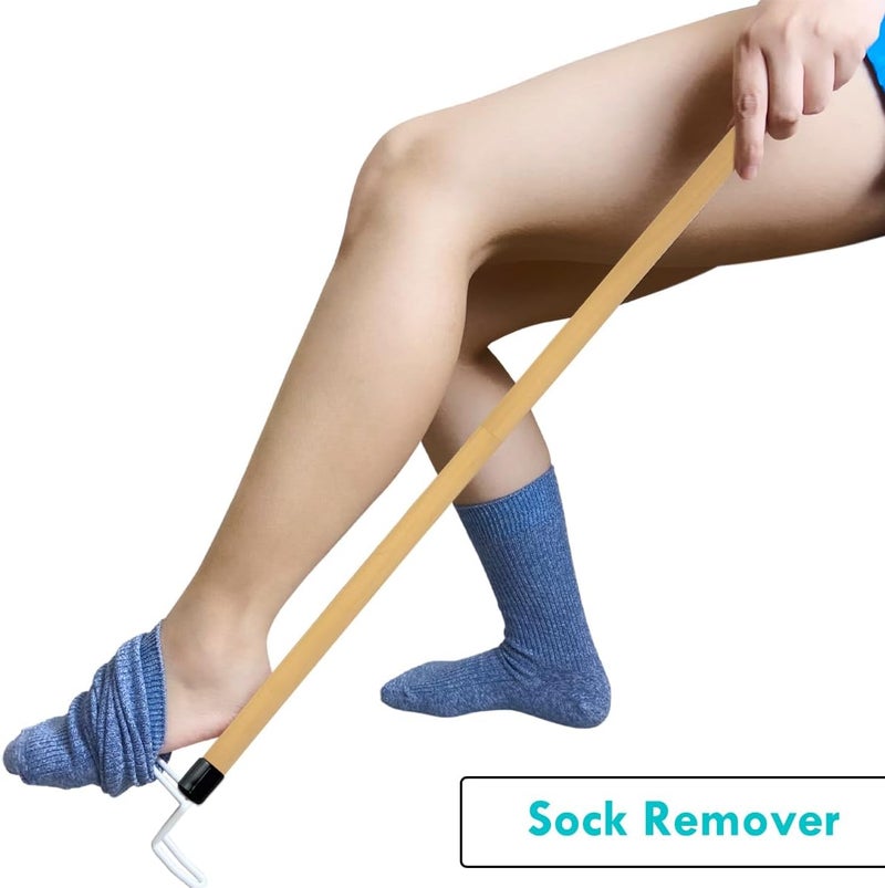 27'' Dressing Stick, Long Dressing Stick for Elderly, Disabled, Limited Mobility – Daily Living Dressing Aid Stick for Hip Replacement, Back - Dressing Aid for Pants, Shoes, Socks - Image 3