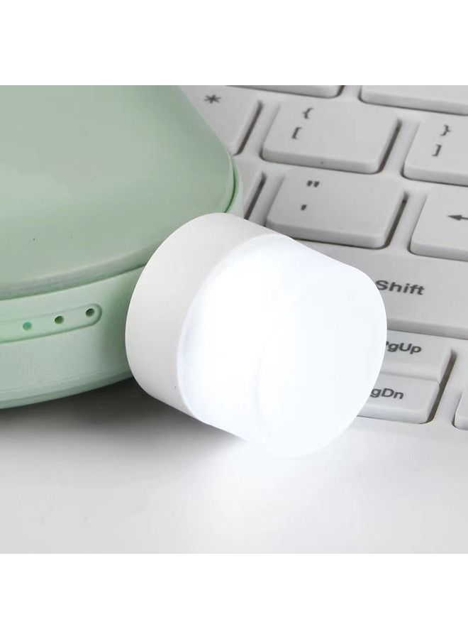 2 قطعة لمبة إضاءة ليلية LED نوع USB لون أبيض جديد، ضوء ليلي USB للسيارة، ضوء مرحاض LED، لمبة إضاءة Nite للأطفال، ضوء ليلي ساطع لغرفة نوم الأطفال، ضوء USB صغير LED ضوء أبيض وضوء أصفر  - Image 3