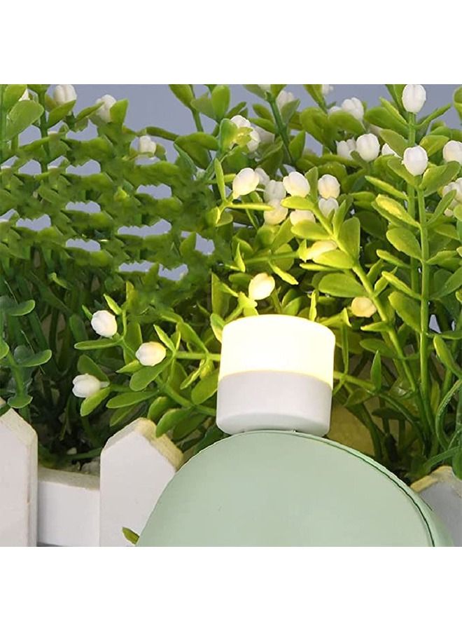 2 قطعة لمبة إضاءة ليلية LED نوع USB لون أبيض جديد، ضوء ليلي USB للسيارة، ضوء مرحاض LED، لمبة إضاءة Nite للأطفال، ضوء ليلي ساطع لغرفة نوم الأطفال، ضوء USB صغير LED ضوء أبيض وضوء أصفر  - Image 4