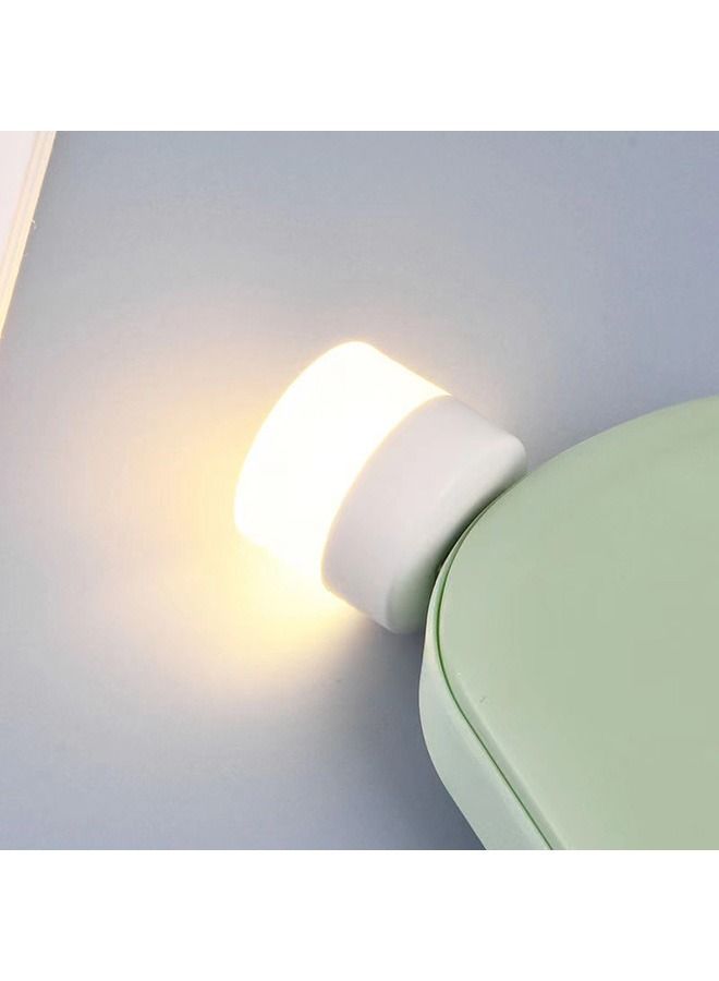 2 قطعة لمبة إضاءة ليلية LED نوع USB لون أبيض جديد، ضوء ليلي USB للسيارة، ضوء مرحاض LED، لمبة إضاءة Nite للأطفال، ضوء ليلي ساطع لغرفة نوم الأطفال، ضوء USB صغير LED ضوء أبيض وضوء أصفر  - Image 2