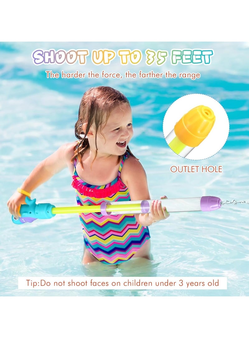 SYOSI Water Guns 6 Pcs 14.6'' Water Guns Water Squirter with Handles Colorful Plastic Water Shooters for Outdoor Swimming Pool Beach Sand Fighting Play Toys(Random Color) - Image 2