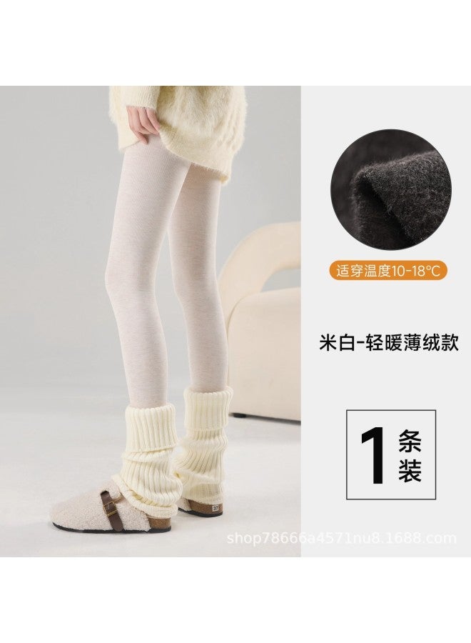Dark Gray Pantyhose Women's Spring, Autumn And Winter Velvet Stockings Multi-size Pressure Slimming Look Black Vertical Pattern Leggings