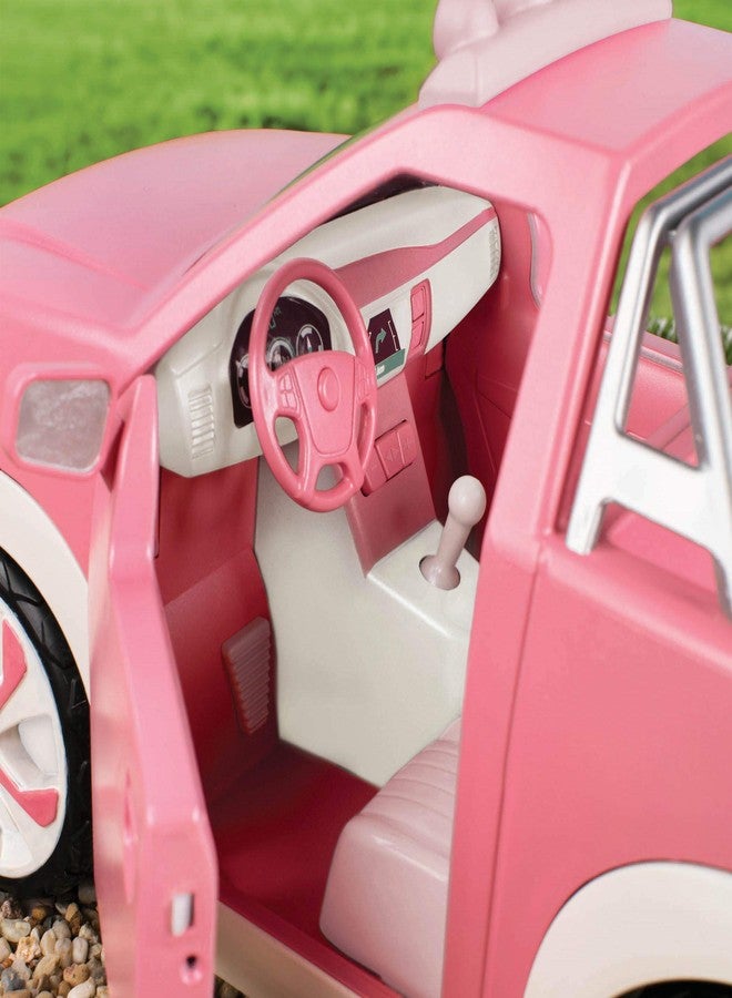 Lori - Pick - Up Truck for Mini Dolls - Pink Car for 6-Inch Dolls - Real Radio & Trailer Hitch - Music & Lights - 3+ Years- Ride & Shine Pickup Truck - Light Pink - Image 2