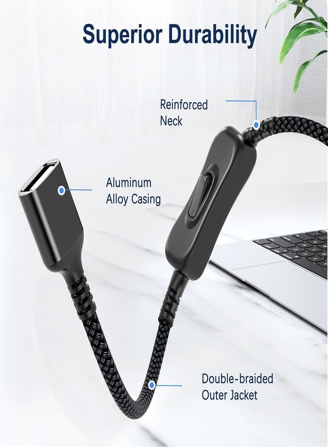 Itramax USB On Off Switch Cable,USB Extension Cable Support Data and Power 6.6 FT,Inline USB Power Switch,USB Male to Female with Toggle Switch for LED Lamp,LED Light Strips,USB Fan,Driving Recorder - Image 3