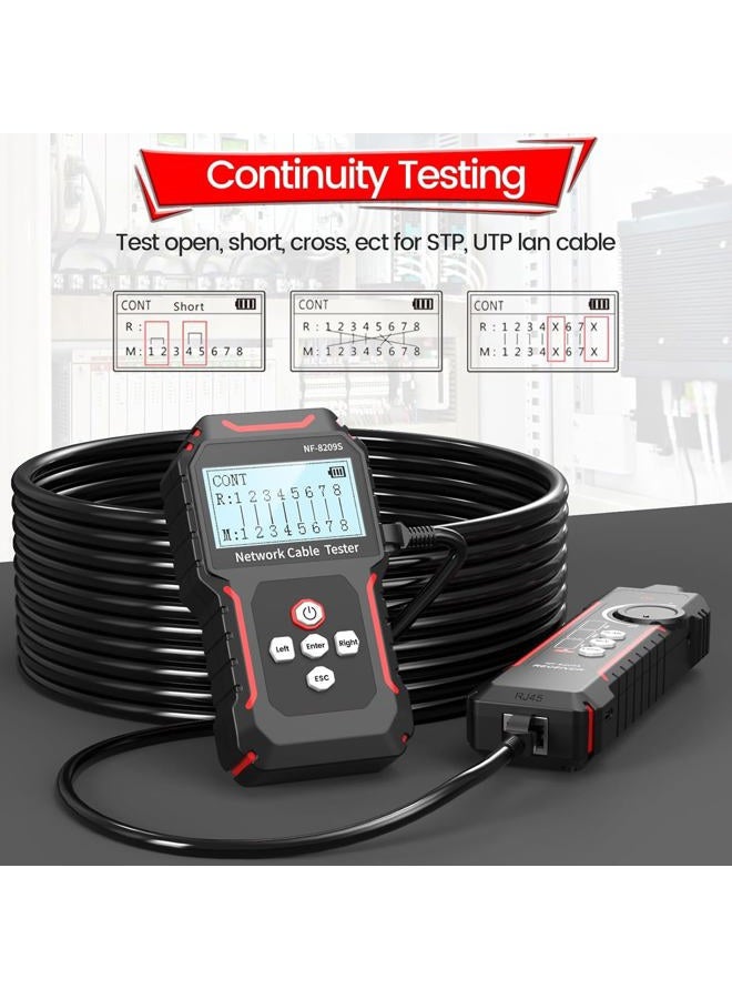 Noyafa Nf-8209S Advanced Network Cable Tester, Length Test, Port Flashing, Ethernet Tracer With Poe/Ncv, Cat5, Cat6 Multi-Function No-Trouble Line Scan Mode, Kit - Image 3
