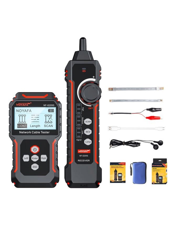 Noyafa Nf-8209S Advanced Network Cable Tester, Length Test, Port Flashing, Ethernet Tracer With Poe/Ncv, Cat5, Cat6 Multi-Function No-Trouble Line Scan Mode, Kit - Image 1
