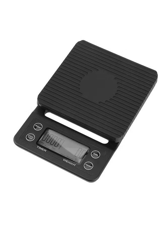 زد Electronic coffee scale with timer, hand-brewed coffee, black, 22.70 x 15.30 x 5.20 cm (battery version) - Image 4