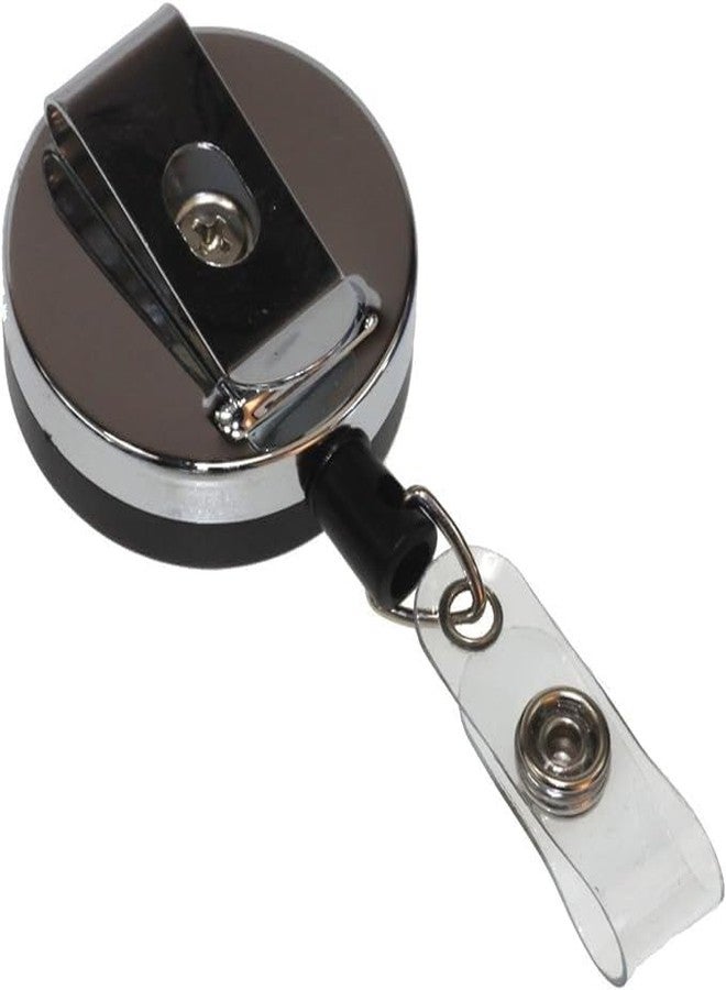 BOOJEE BEADS Retractable Badge Holder 30" Small Pewter Badge Reels Retractable with Heavy Duty Belt Clip Cute Badge Reel to Show Off Your Military Spirit (U.S. Military Academy-A Logo) - Image 2