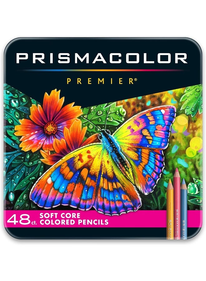Prismacolor أقلام تلوين بريزماكولور بريمير | مستلزمات فنية للرسم، والتخطيط، وتلوين البالغين | أقلام تلوين ناعمة، 48 قطعة - Image 1