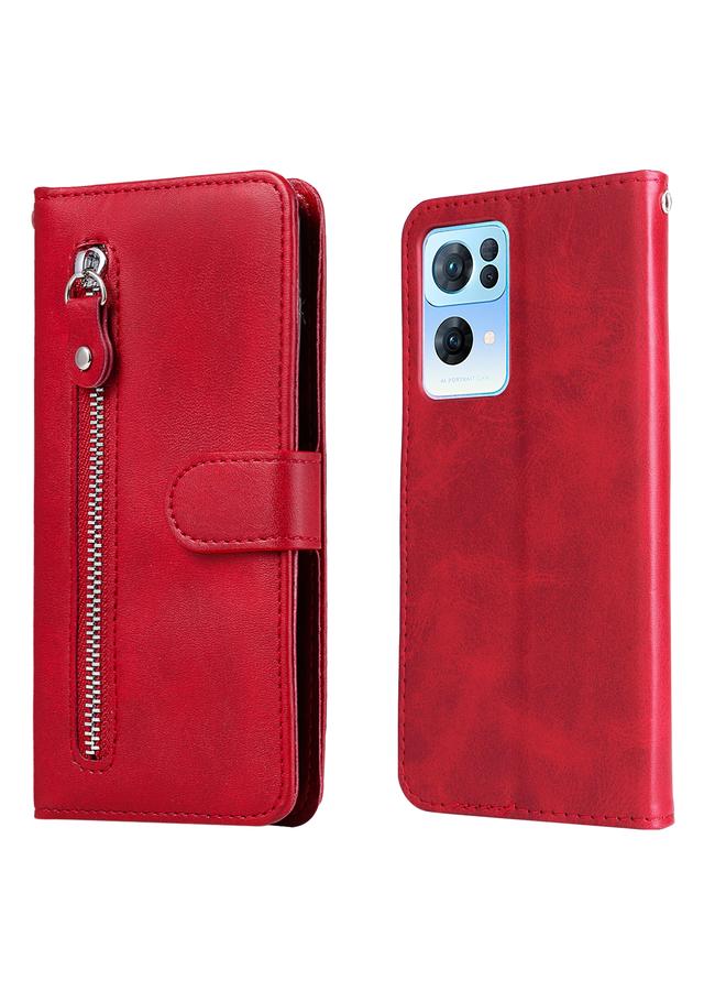 S-TOP Case For OPPO Reno7 Pro 5G China & Global Fashion Calf Texture Zipper Horizontal Flip Leather Case - Image 1