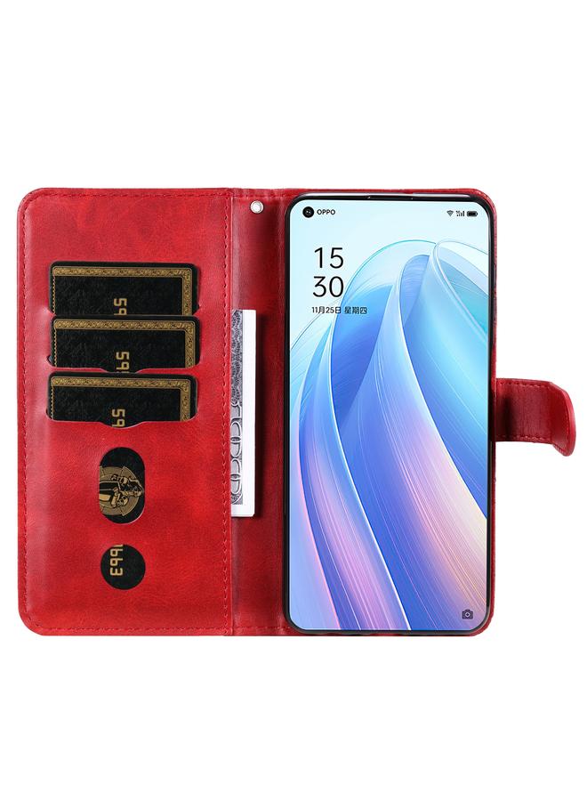 S-TOP Case For OPPO Reno7 Pro 5G China & Global Fashion Calf Texture Zipper Horizontal Flip Leather Case - Image 4