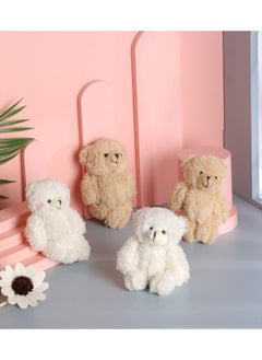 Y&D 8Pcs 12cm Stuffed Animal Toys Tiny Soft Bear Doll Toy for Boys Girls Birthday Cake Wedding Decorations Present Graduation Party Favors Bag Keychain  - Image 2