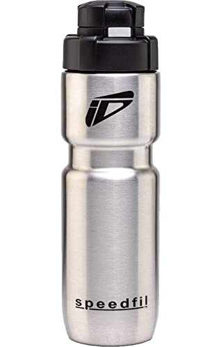 Speedfil Speedflask 21oz. Vacuum Insulated Stainless Steel Cycling Sports Water Bottle with NEW Bounce Back Lid 2.0 (Silver) - Image 2