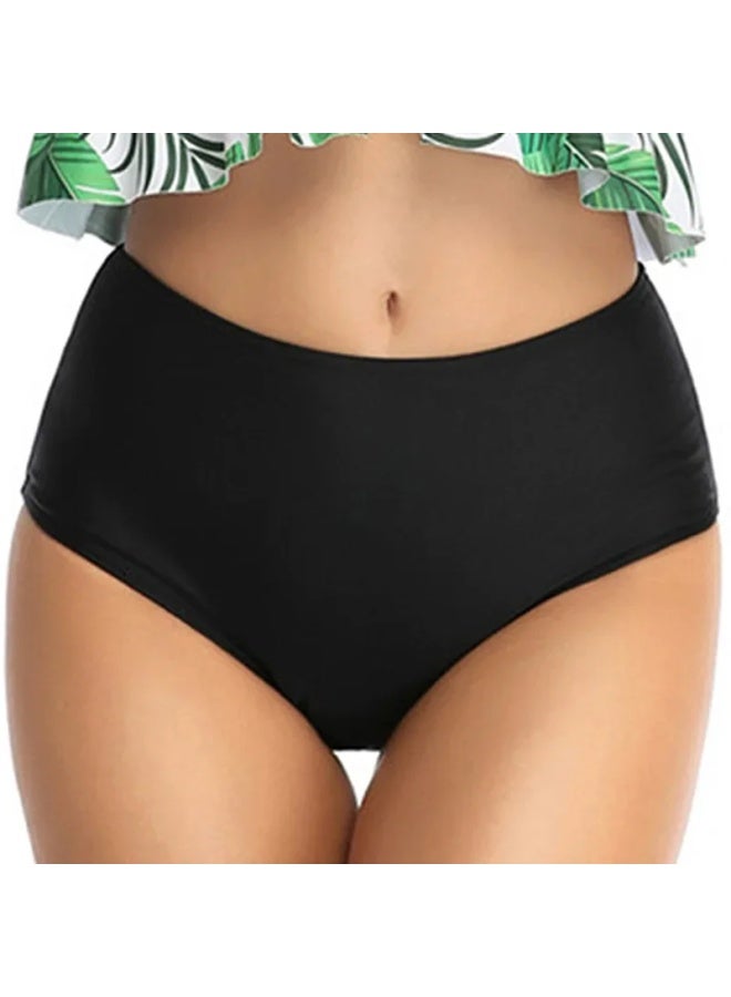 إسكدنيا Women's High Waist Bikini Trunks Swimming Trunks Beach Shorts Bottom Shorts-Color:navy Blue- - Image 2