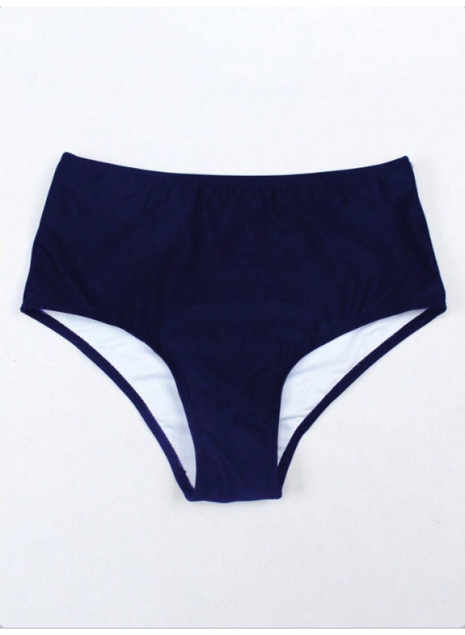 إسكدنيا Women's High Waist Bikini Trunks Swimming Trunks Beach Shorts Bottom Shorts-Color:navy Blue- - Image 1