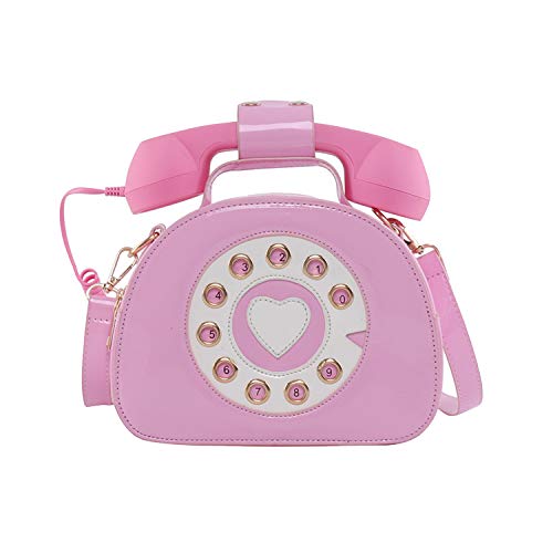 SUKUTU Telephone Shaped Purse Shoulder Crossbody Tote Bags Women Retro Phone Top-Handle Handbags for Girls - Image 1