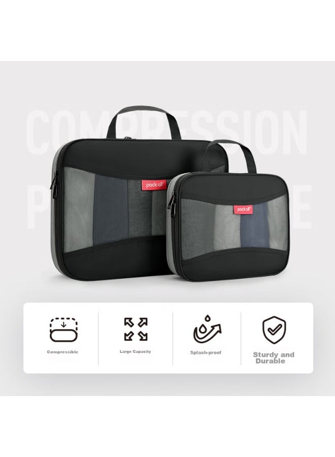 Pack All Travel Clothes Compression Storage Bag, Organizer Bag, Luggage Clothes Organizer Storage Bag, Storage Set, Black - Image 4