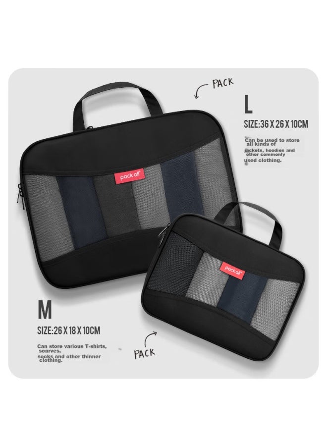 Pack All Travel Clothes Compression Storage Bag, Organizer Bag, Luggage Clothes Organizer Storage Bag, Storage Set, Black - Image 3