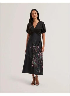 Ted Baker Printed Satin High Waist Skirt  - Image 1