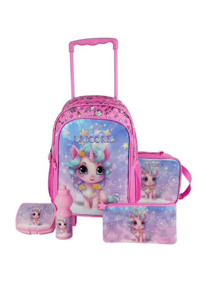 Unicorn Trolley Bag with Accessory 30x17cm