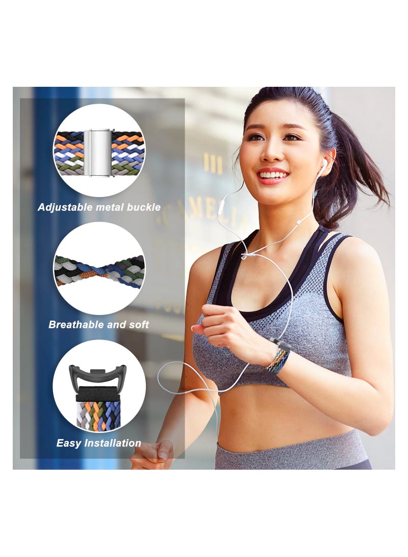 Barakah Braided Strap Compatible with Xiaomi Smart Band 8, Breathable Stretchable Elastic Sport Strap Replacement Band for Women Men Children - Image 2